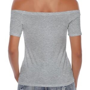 Women’s Off the shoulder, one shoulder slim fit short sleeved tee